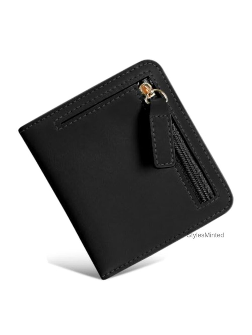 Women's Vegan Leather RFID Blocking Bifold Compact Wallet with 7 Card Slots,